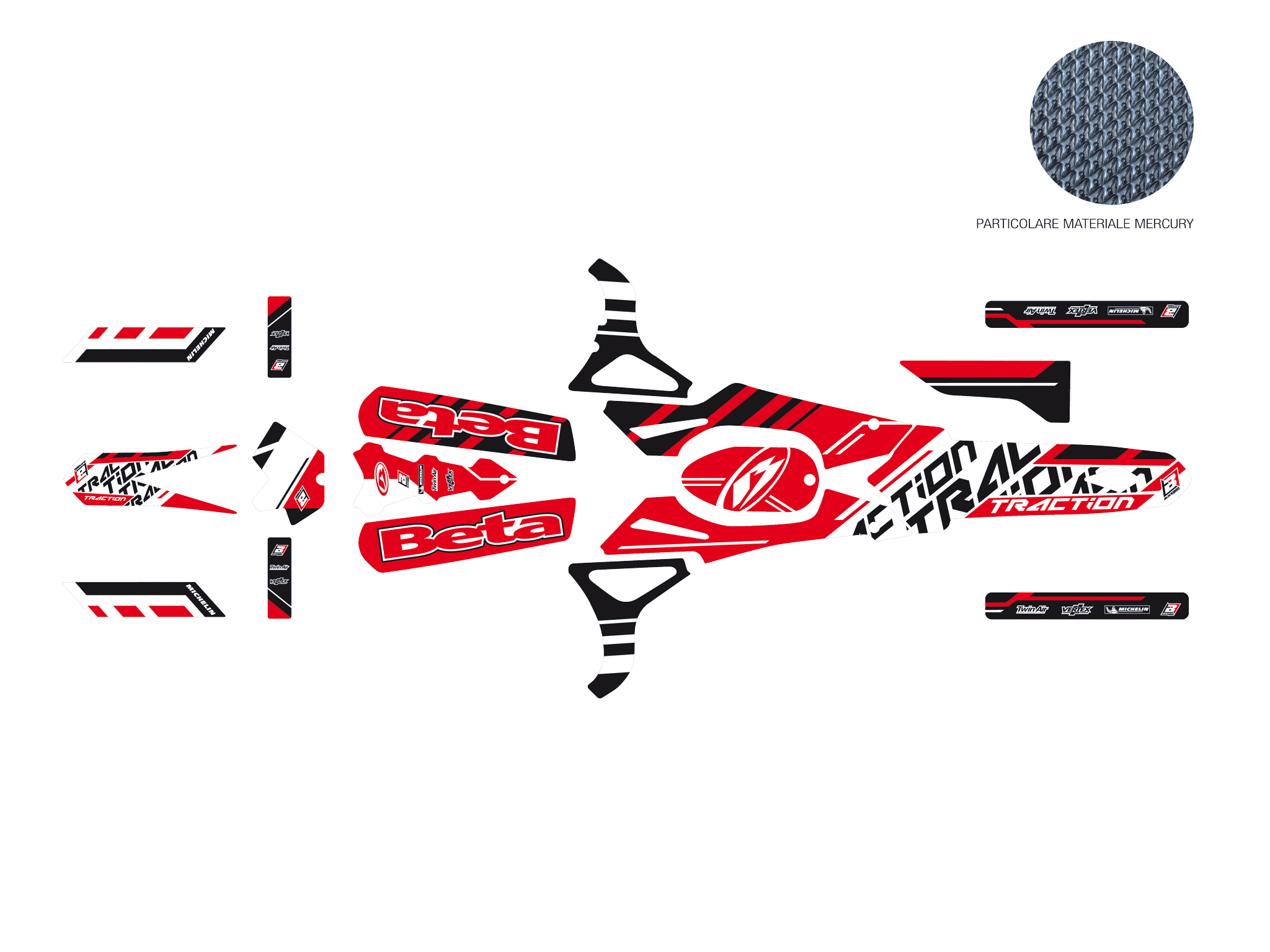 BLACKBIRD RACING Kit Adesivi Traction BETA REV 3 / REV 4T 07-08